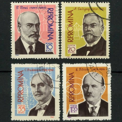 Známky 1961 Rumunsko pečiatkované, Vedci