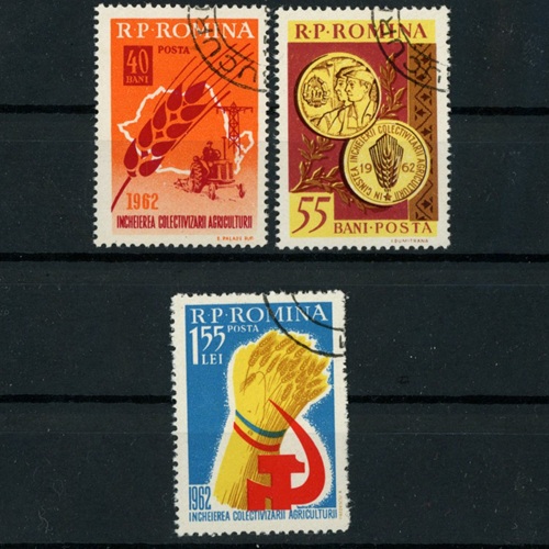 Známky 1962 Rumunsko pečiatkované, Poľnohospodárska kolektivizácia