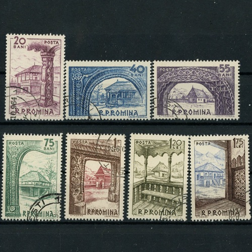 Známky 1963 Rumunsko pečiatkované, Staré dedinské domy