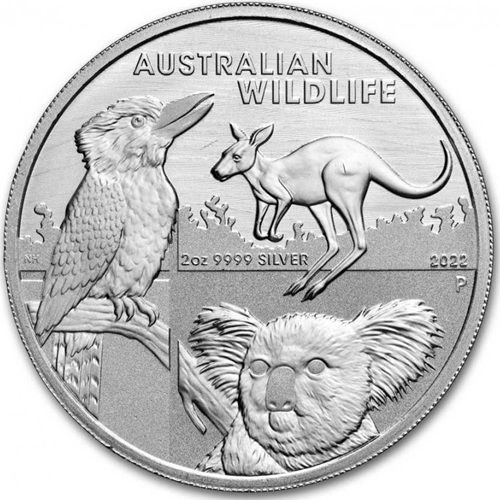 2 Dollars 2022 Austrália BU 2 Oz Ag, Australian Wildlife