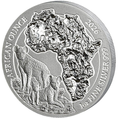 50 Amafaranga 2026 Rwanda BU 1 Oz Ag, Hyena