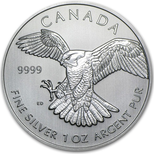5 Dollars 2014 Kanada BU 1 Oz Ag, Peregrine Falcon