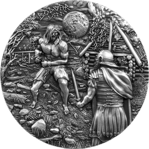 10 Mark 2026 Germania BU Ultra High Relief Antiqued 2 Oz Ag, Bodvar Saga - Loss