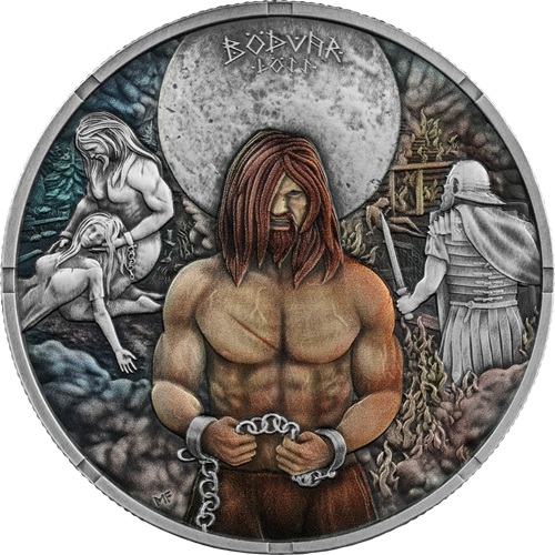 5 Mark 2026 Germania BU farbená 1 Oz Ag, Bodvar Saga - Loss Vengeful