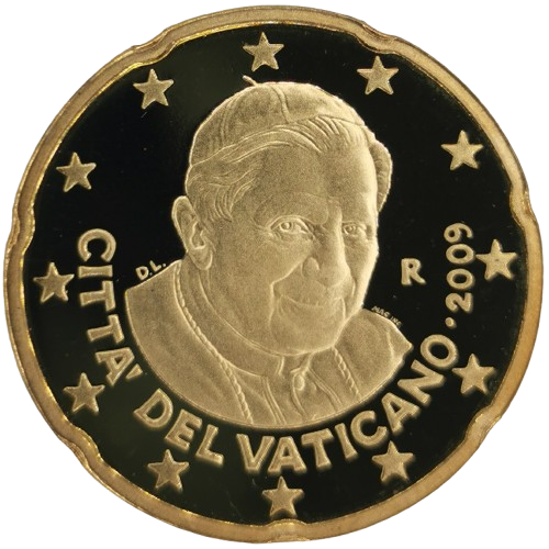 20 cent 2009 Vatikán ob.PROOF, Benedikt XVI.