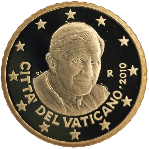 50 cent 2010 Vatikán ob.PROOF, Benedikt XVI.