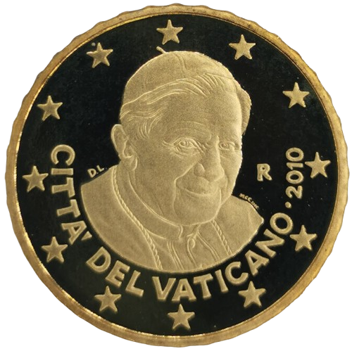 10 cent 2010 Vatikán ob.PROOF, Benedikt XVI.