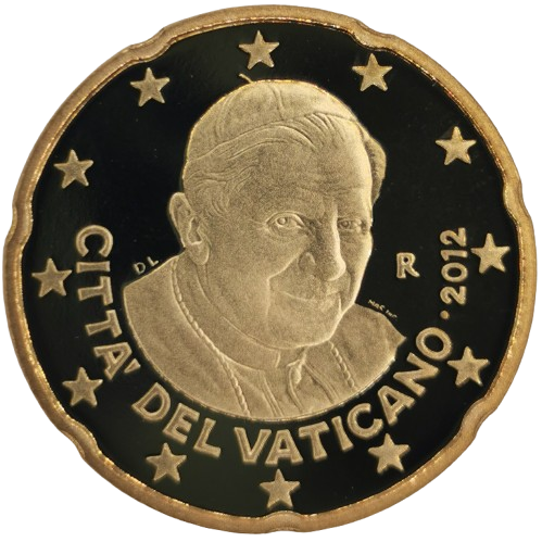 20 cent 2012 Vatikán ob.PROOF, Benedikt XVI.