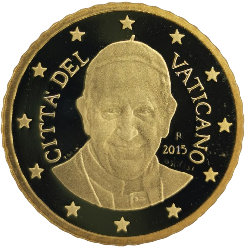 50 cent 2015 Vatikán ob.PROOF, pápež František