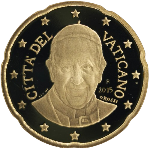 20 cent 2015 Vatikán ob.PROOF, pápež František