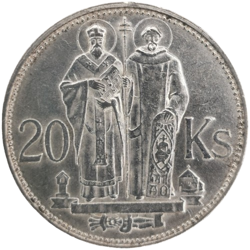 20 Koruna 1941 Slovenský štát, Cyril a Metód 