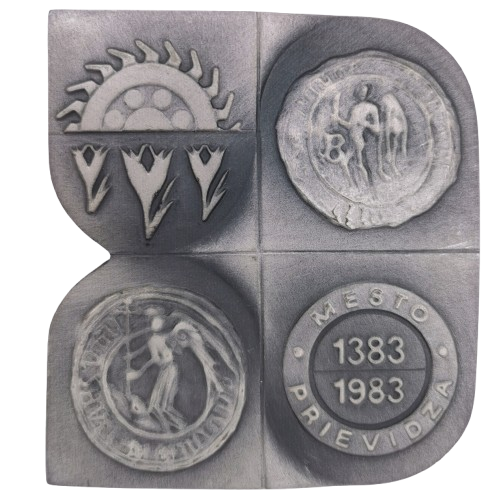 Medaila, 1983 Československo, mesto Prievidza