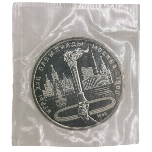 1 Rubeľ 1980 Rusko (ZSSR) PROOF, Olympijský oheň (originál balenie)