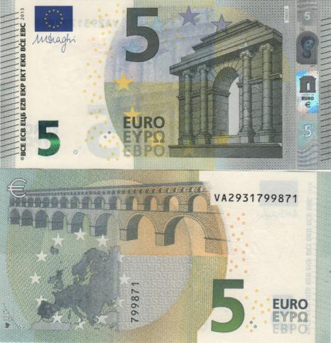 5 euro 2013 EU Mario Draghi VA/V002I3