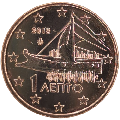 1 cent 2013 Grécko ob.UNC