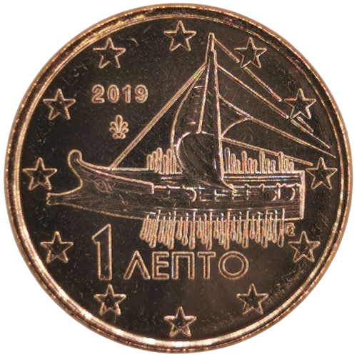 1 cent 2019 Grécko ob.UNC