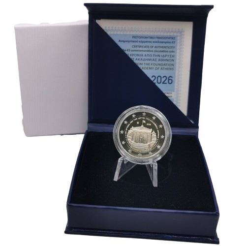 2 euro 2026 Grécko cc.PROOF, Aténska akadémia