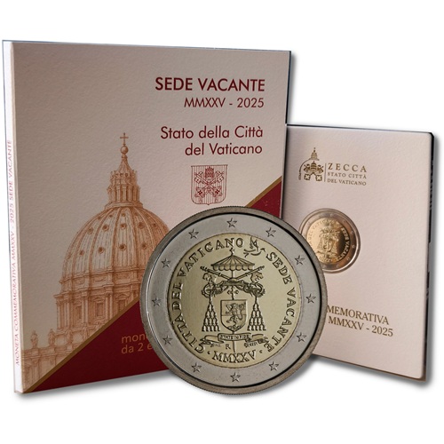 2 euro 2025 Vatikán BU karta, Sede vacante MMXXV