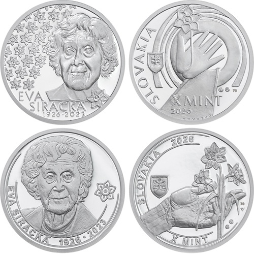 Strieborné medaily, nezrealizované motívy 10 euro 2026 Eva Siracká