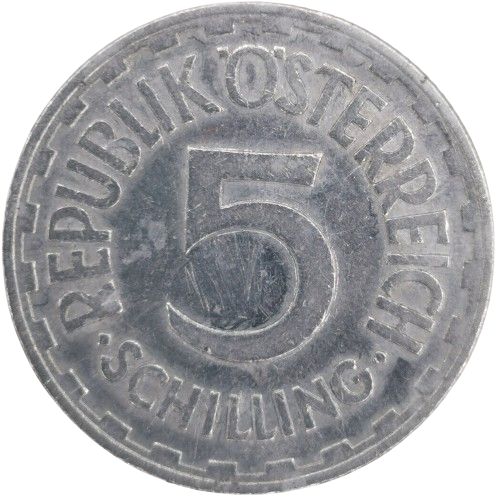 5 Schilling 1952 Rakúsko 