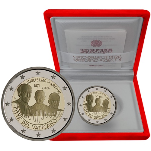 2 euro 2024 Vatikán PROOF, Guglielmo Marconi