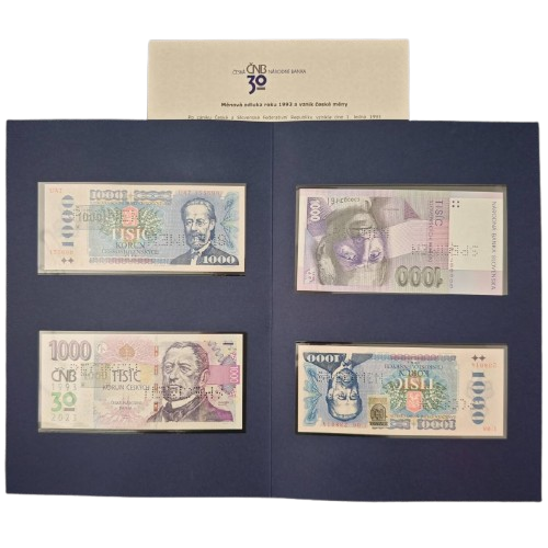 Sada bankoviek 2023 UNC, 30 rokov menovej odluky SPECIMEN