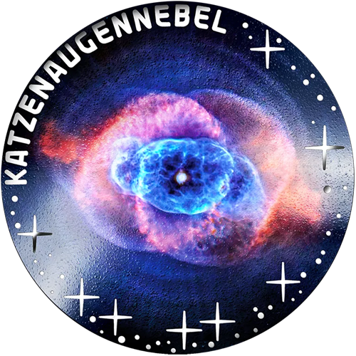 20 euro 2026 Rakúsko PROOF farbená, Cat's Eye Nebula
