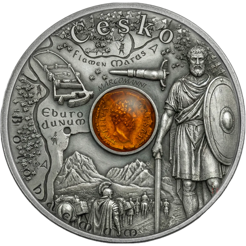 Dollar 2026 Niue BU Antiqued 17,5 g Ag, Amber Route - Czechia (Česko)