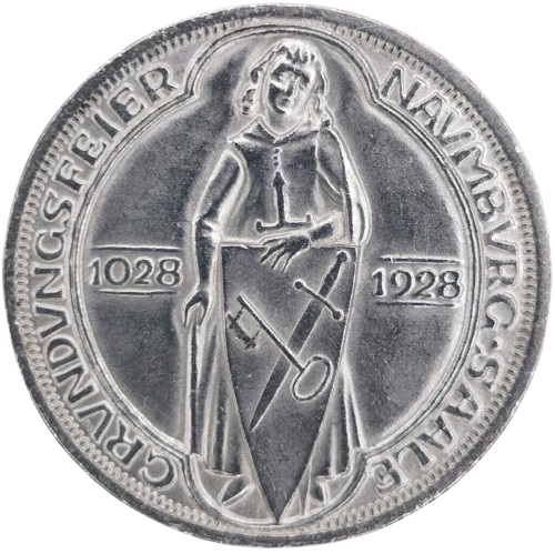 3 Reichsmark 1928 A Nemecko, 900th Anniversary of Naumburg