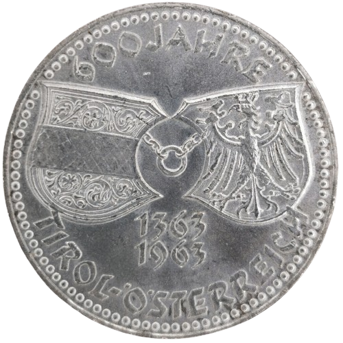 50 Schilling 1963 Rakúsko, 600th Anniversary - Tirol