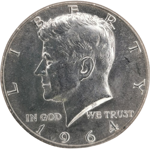 Half Dollar 1964 D USA, John F. Kennedy