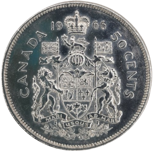 50 Cents 1966 Kanada, Alžbeta II.