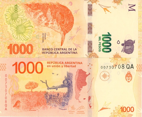 1000 Pesos 2021 Argentína UNC séria QA