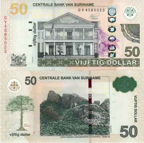 50 Dollars 2020 Surinam UNC séria GV