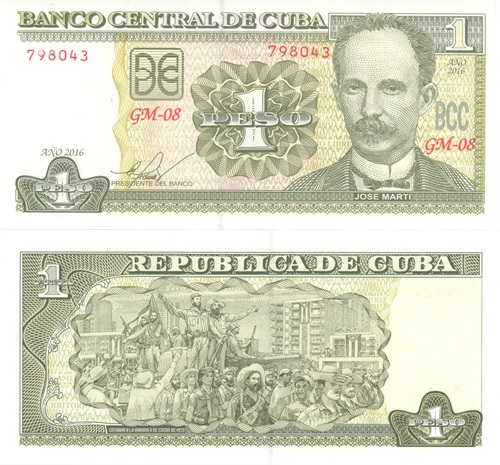 1 Peso 2016 Kuba UNC séria GM-08