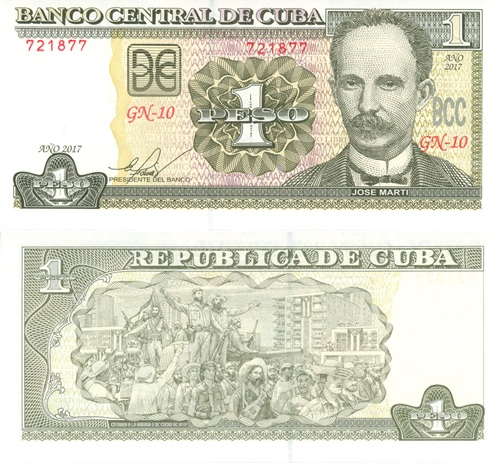 1 Peso 2017 Kuba UNC séria GN-10