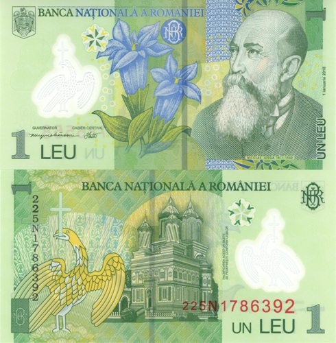 1 Leu 2022 Rumunsko UNC séria 225N