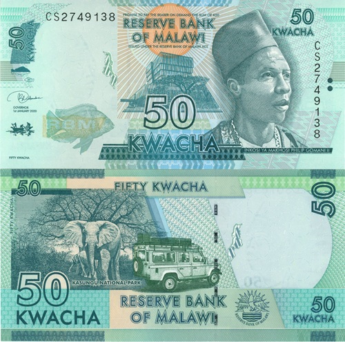50 Kwacha 2020 Malawi UNC séria CS