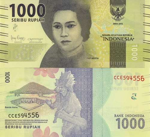 1000 Rupiah 2021 Indonézia UNC séria CCE