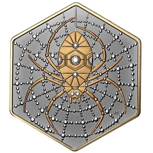 20 Dollars 2026 Kanada PROOF reverse farbená 1 Oz Ag, Spider