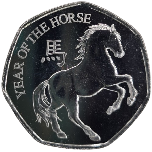 50 Pence 2026 Gibraltar UNC, Year of Horse