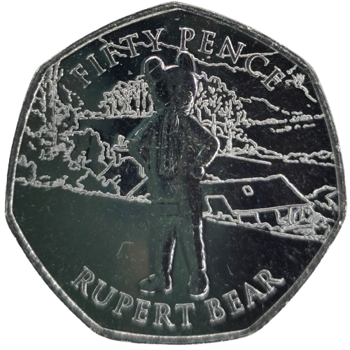 50 Pence 2020 Isle of Man UNC, Rupert Bear