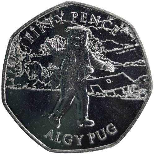 50 Pence 2020 Isle of Man UNC, Algy Pug