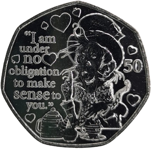 50 Pence 2021 Isle of Man UNC, Mad Hatter