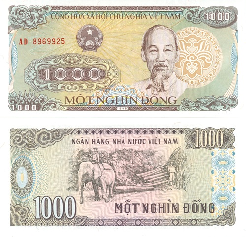 1000 Dong 1988 Vietnam UNC séria AD