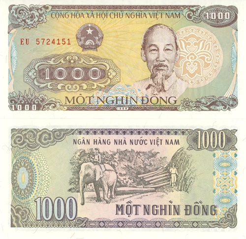 1000 Dong 1988 Vietnam UNC séria EU