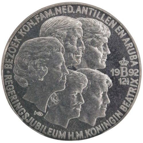 10 ECU 1992 Holandsko, Royal Visit to Netherlands Antilles