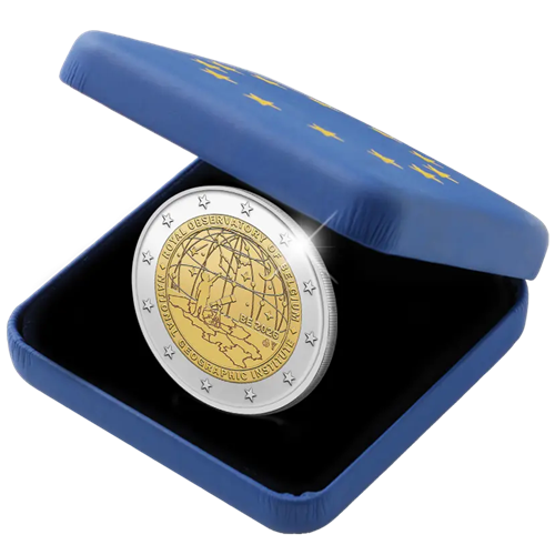 2 euro 2026 Belgicko cc.PROOF, Geografický inštitút a kráľovské observatórium