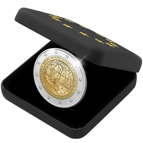 2 euro 2026 Belgicko cc.PROOF reverse, Geografický inštitút a kráľovské observatórium
