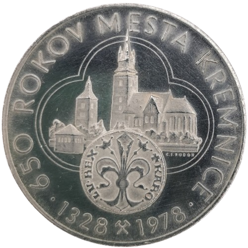 Medaila, 1978 Československo, 650 rokov mesta Kremnice